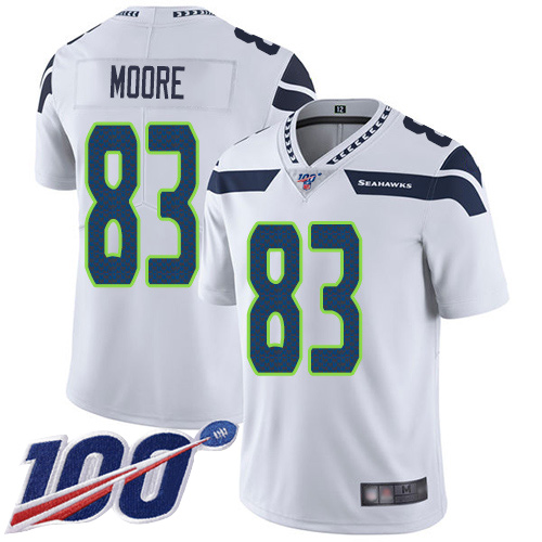 Seattle Seahawks Limited White Men David Moore Road Jersey NFL Football #83 100th Season Vapor Untouchable->seattle seahawks->NFL Jersey